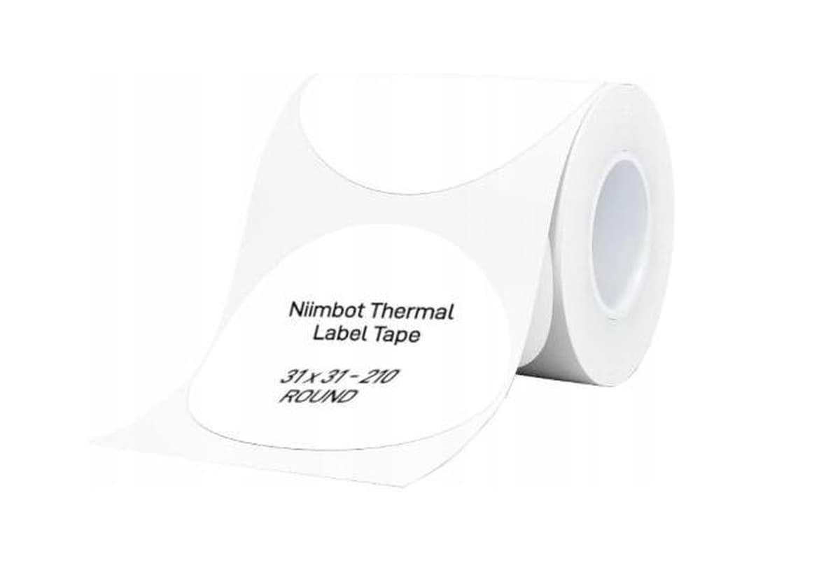 Etykiety termiczne Niimbot okrągłe 31x31 mm biały 210 sztuk