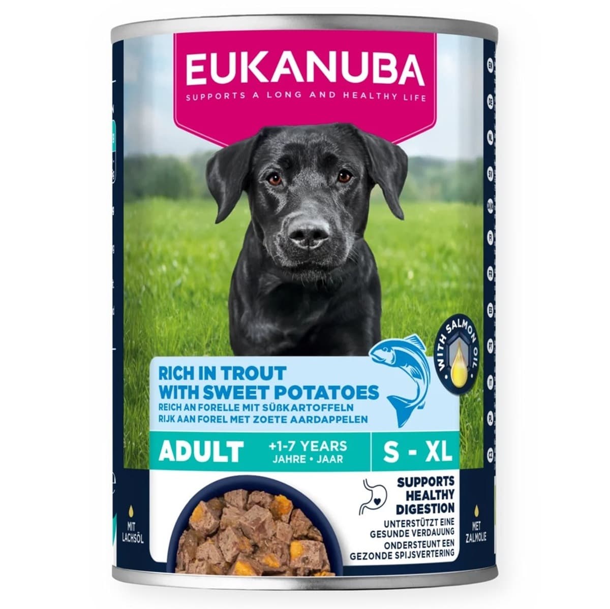 EUK DOG CAN LC AD AB TRUT&SWPT 400G - Karma dla psów