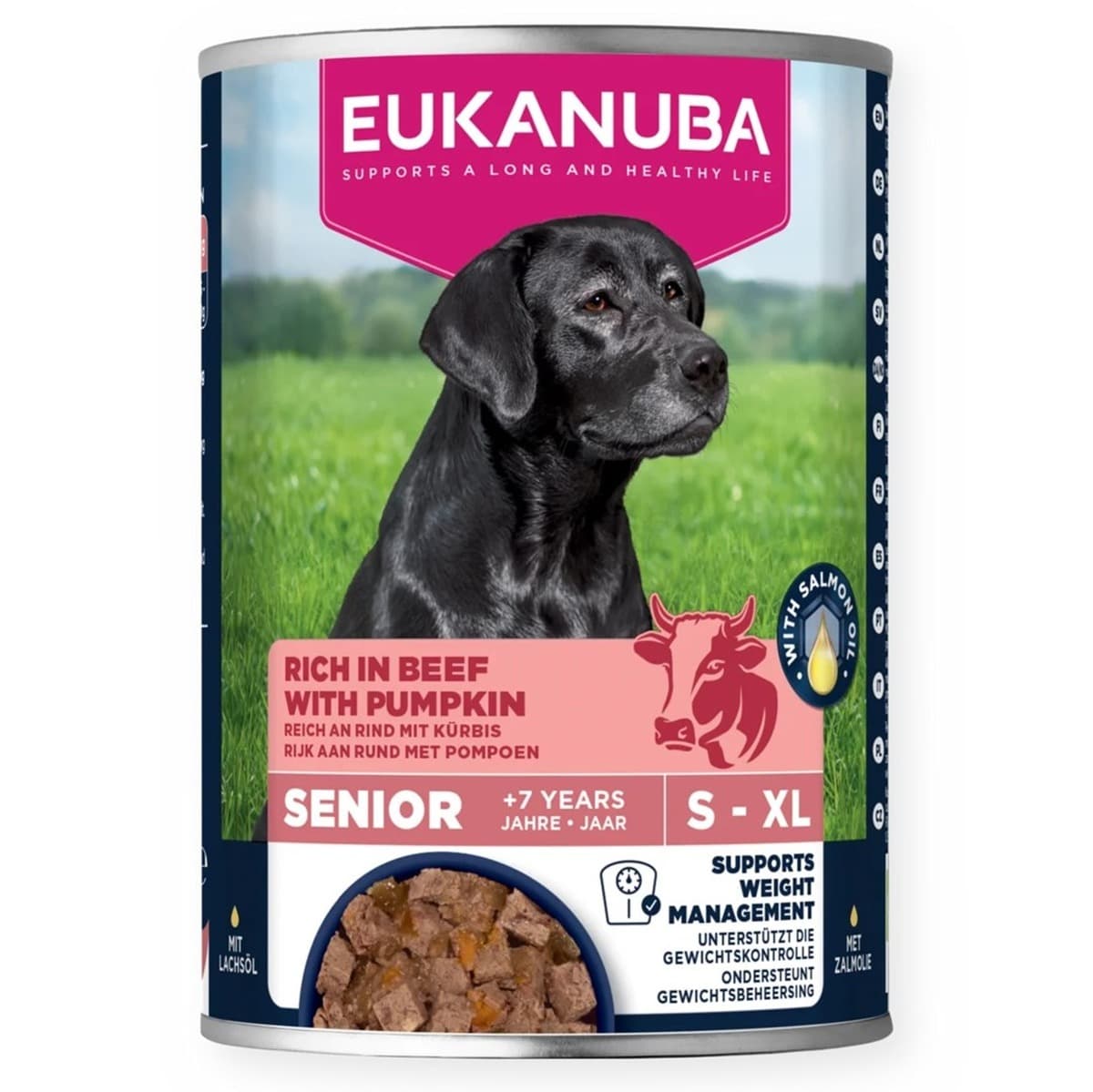 EUK Dog Can LC SR AB Beef&Pump 400g - Karma mokra dla psa z wołowiną i dynią