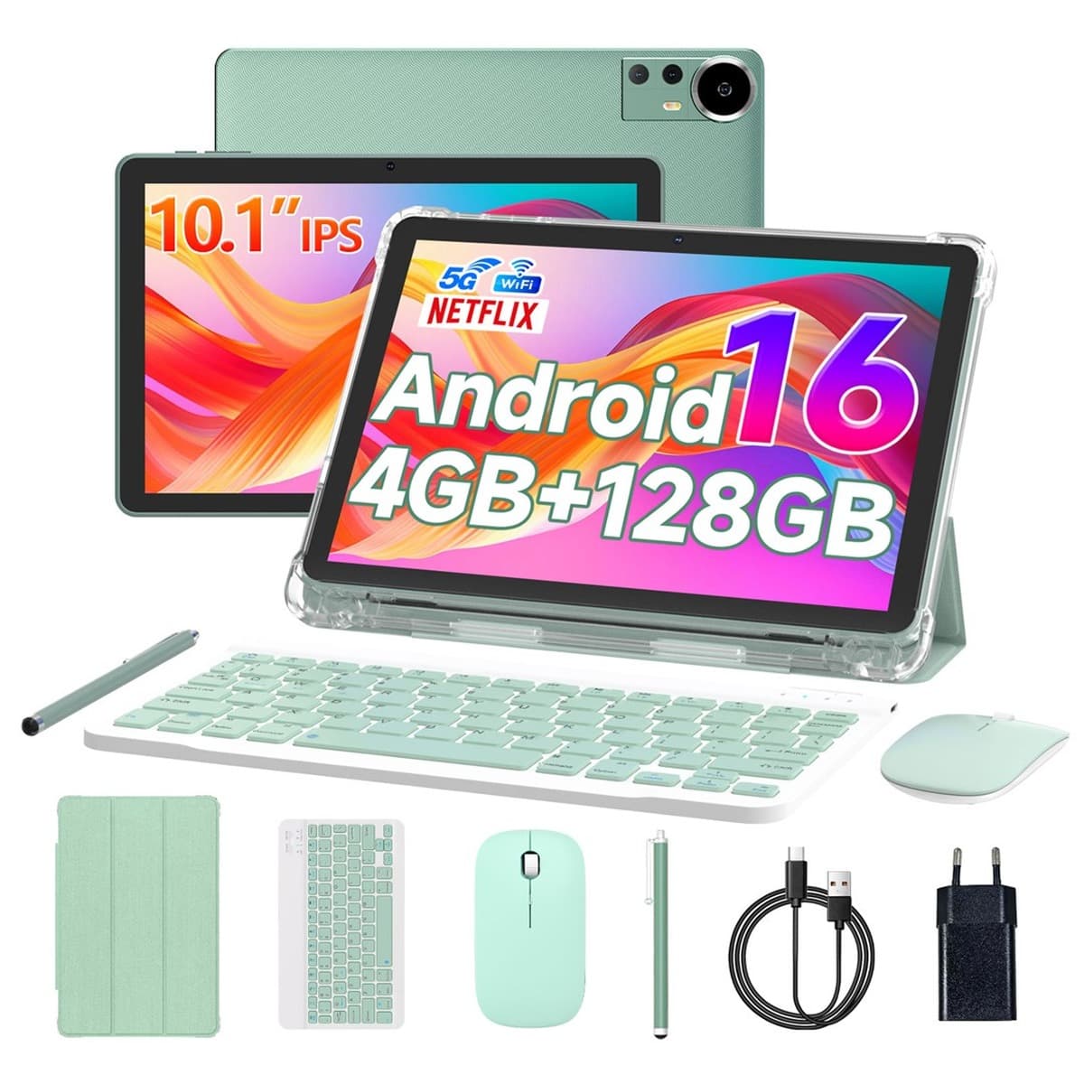 Extralink Tablet CP31 4GB RAM, 128GB, Zielony - Zestaw z Klawiaturą, Mysz i Rysikiem