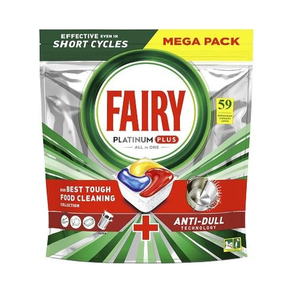 Fairy Platinum Plus Lemon Kapsułki do Zmywarki 57 sztuk