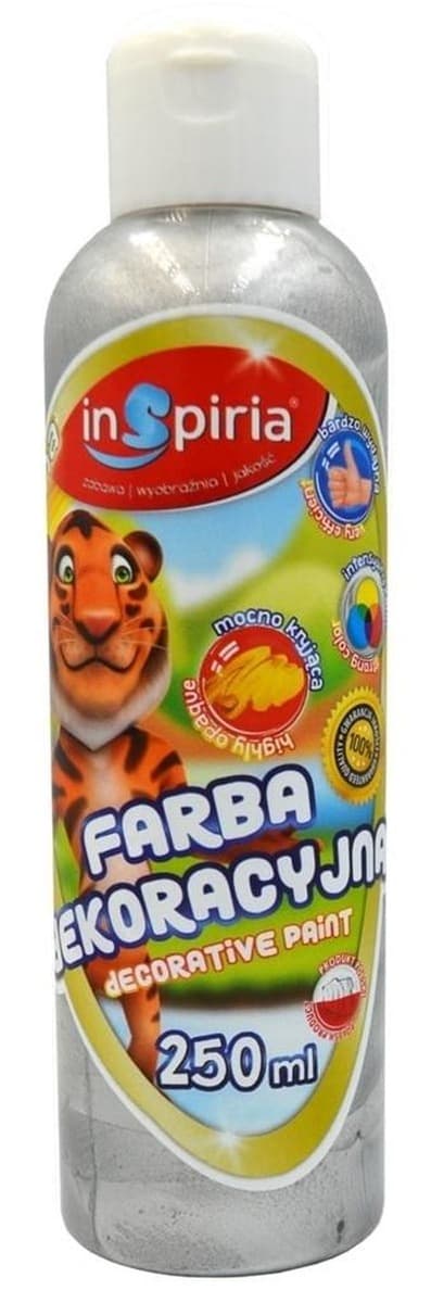 Farba dekoracyjna metaliczna srebrna 250 ml