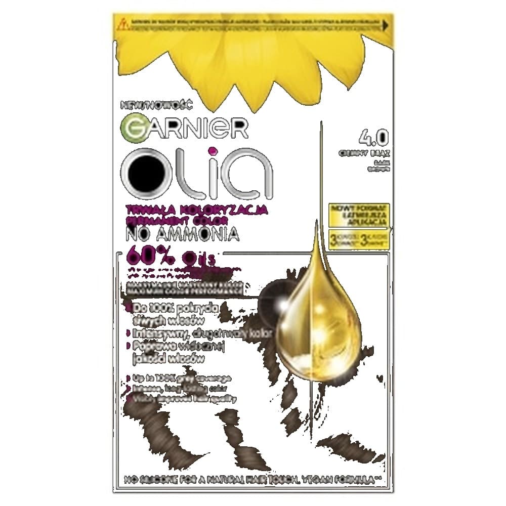 Garnier Olia 4.0, Ciemny Brąz, Permanentna koloryzacja
