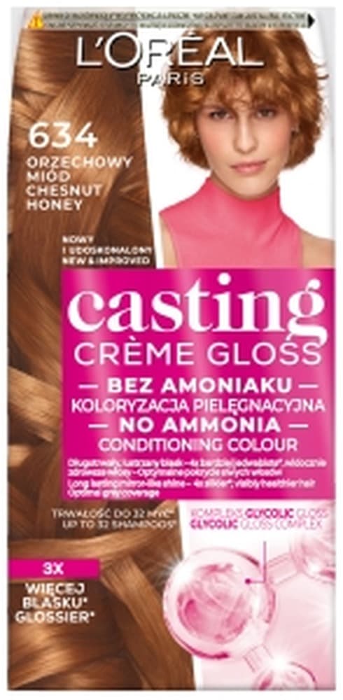 Farba do włosów L'Oréal Casting Creme Gloss 634 Orzechowy Miód