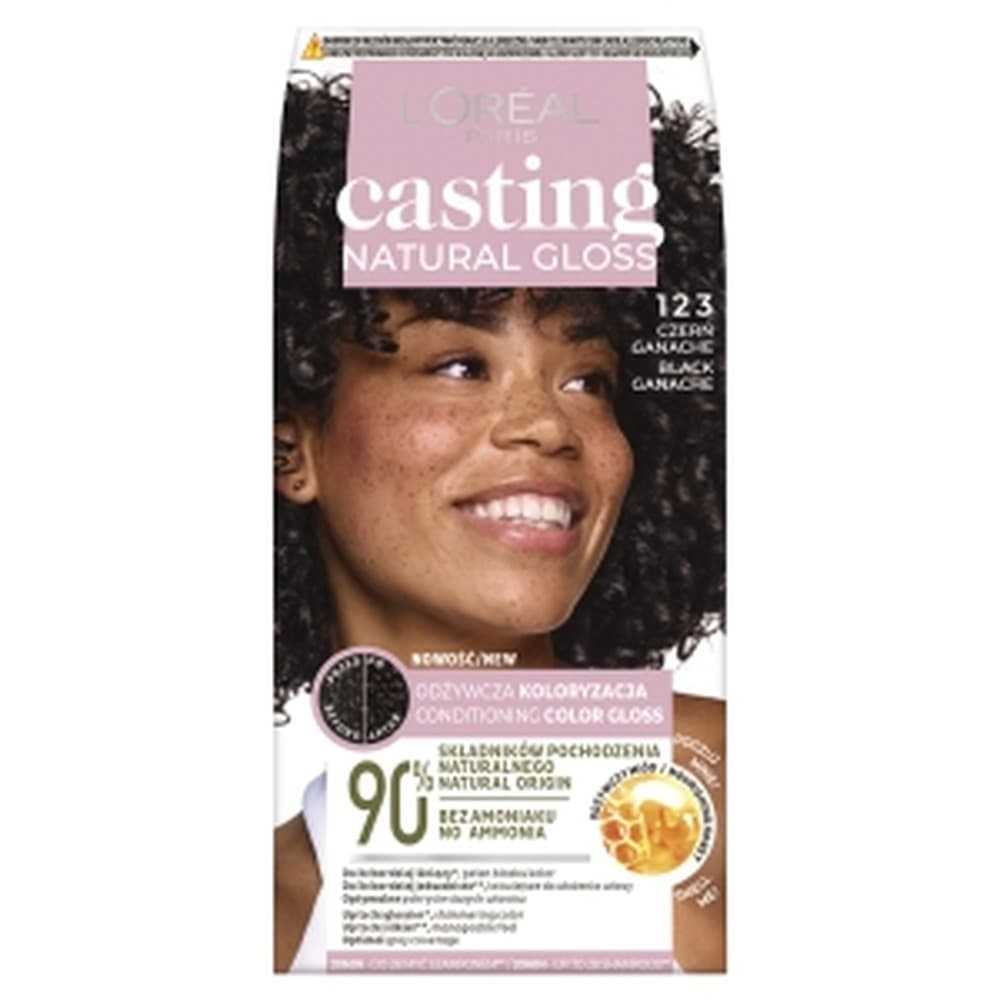 L'Oréal Casting Natural Gloss Farba do włosów 123 Czarny Ganache