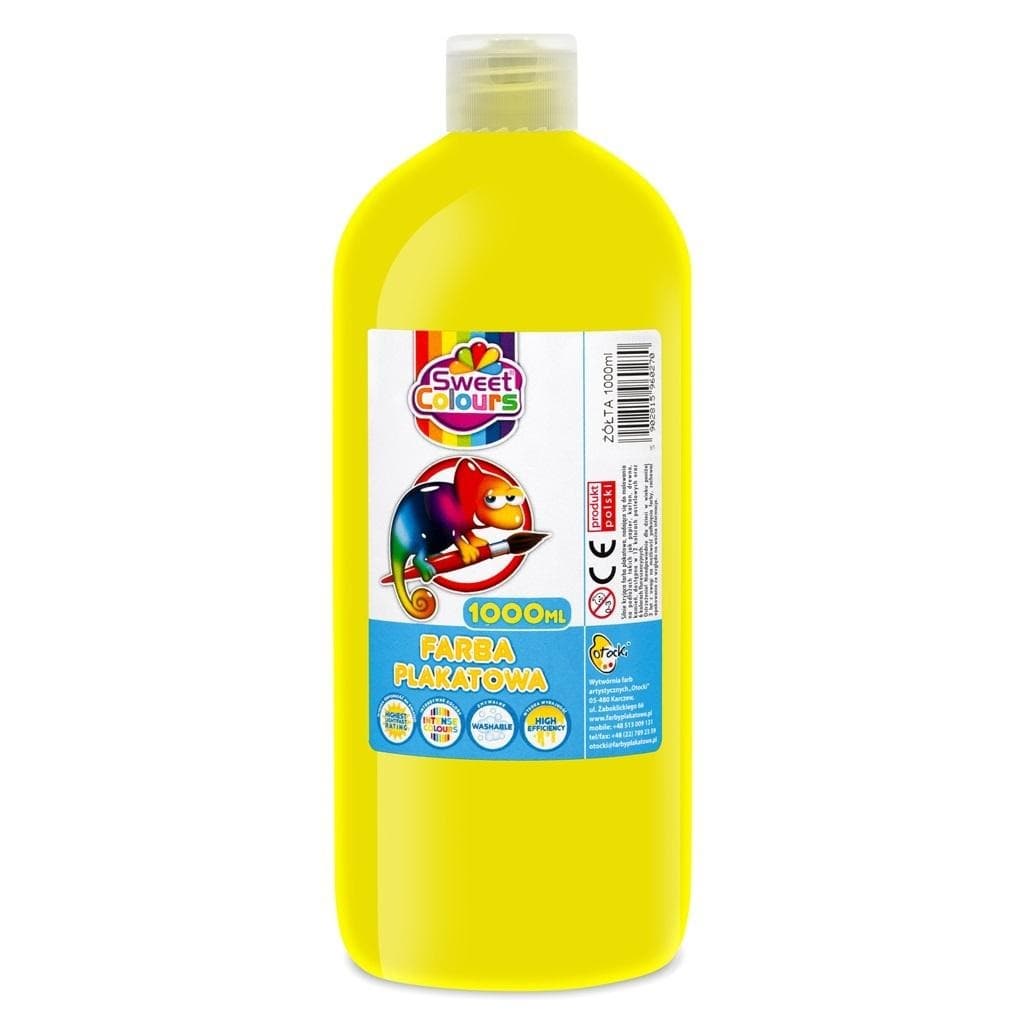 Farba plakatowa żółta 1000 ml