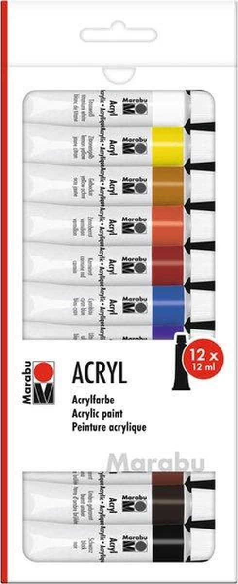 Farby akrylowe 12 kolorów pastelowe i metaliczne