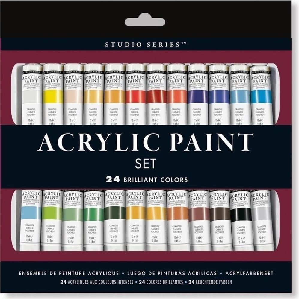 Farby akrylowe zestaw 24 kolory 12 ml