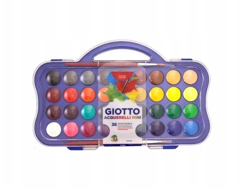 Farby akwarelowe Giotto 36 kolorów w pastylkach