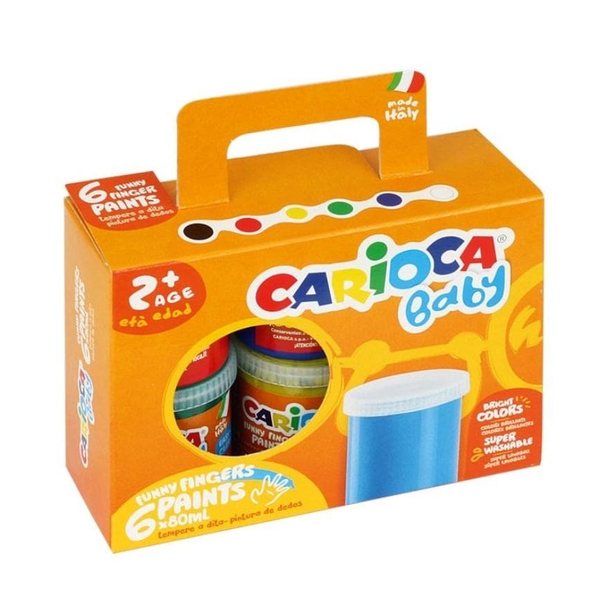 Carioca Farby Tempera do Malowania Palcami 6 kolorów