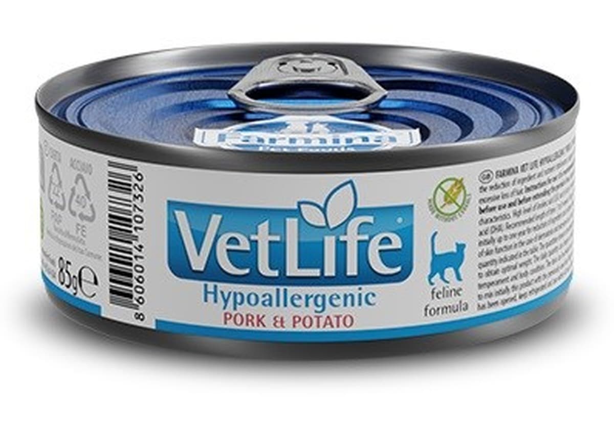 Farmina Vet Life Hypoallergenic Wieprzowina i Ziemniaki - mokra karma dla kota - 85 g