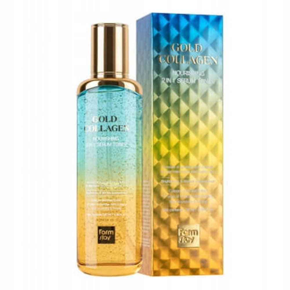 FARMSTAY Gold Collagen 2w1 Toner Serum do twarzy 130 ml