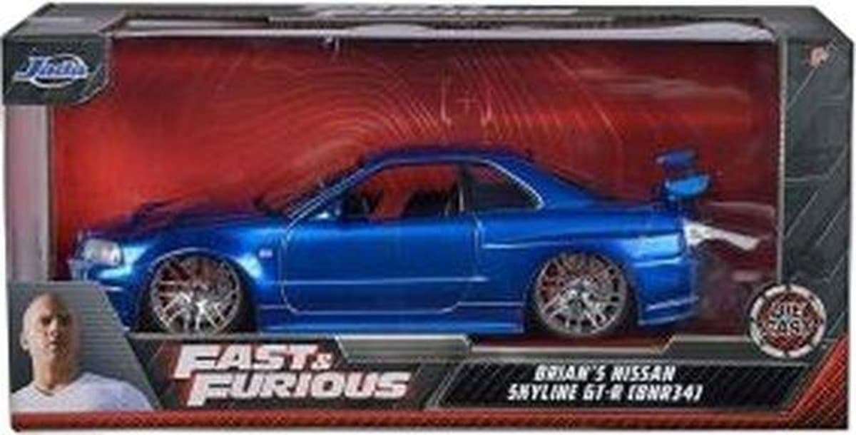 Fast & Furious Jada model Nissan Skyline 2002 niebieski 1:24
