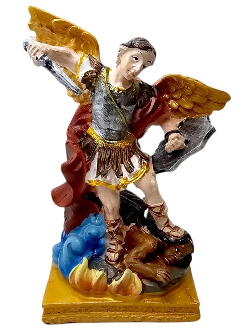 Figurka religijna Święty Michał Archanioł 11 cm żywica syntetyczna