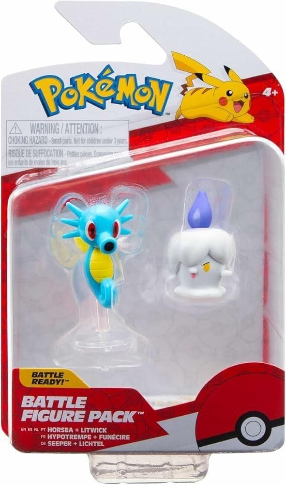 Figurki Pokemon Horsea i Litwick zestaw 2 sztuki blister