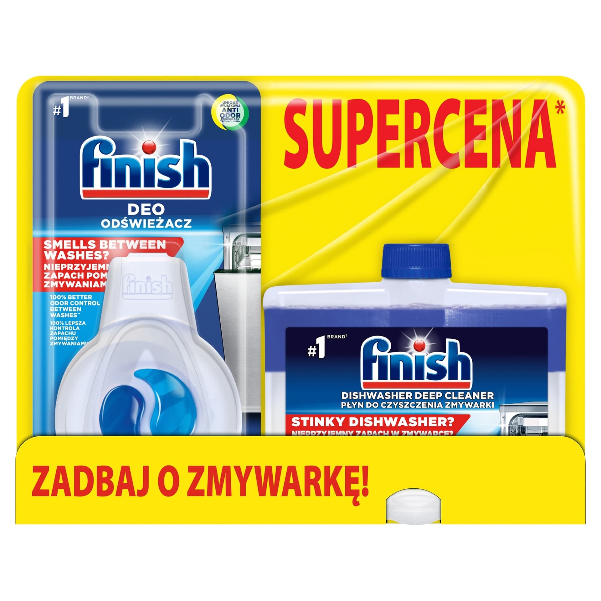 FINISH DuoPack Płyn do czyszczenia zmywarki regular 250ml + deo odor 4ml