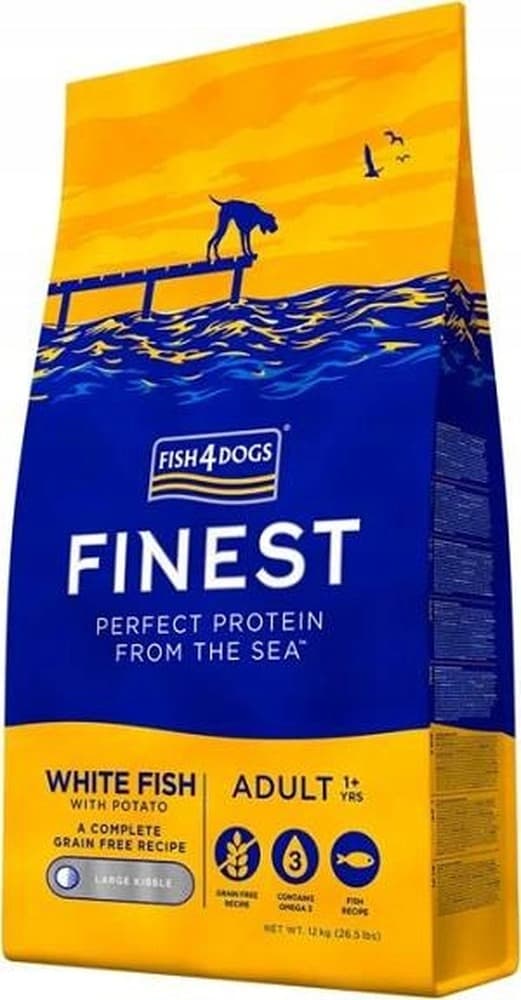 Fish4Dogs Finest Ocean z białą rybą karma dla psów dorosłych 12kg