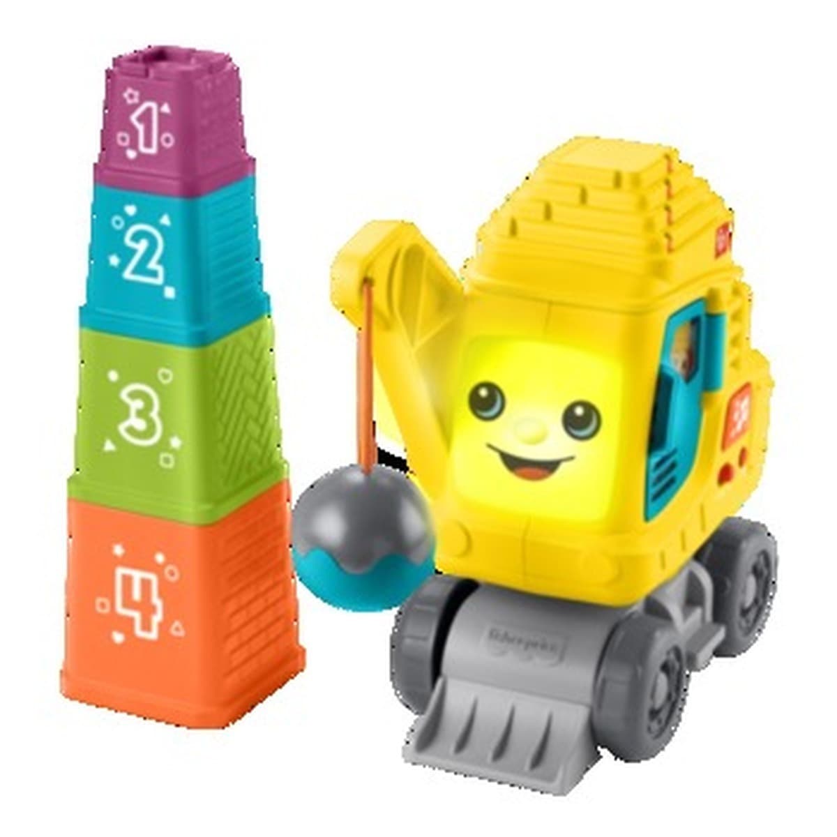 Fisher-Price Wesoły dźwig Układaj i licz HWY64 zabawka edukacyjna