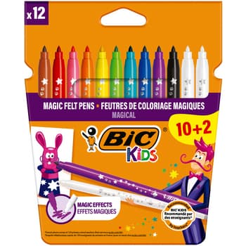 Flamastry dla dzieci Colour & Erase 10 + 2 kolory BIC