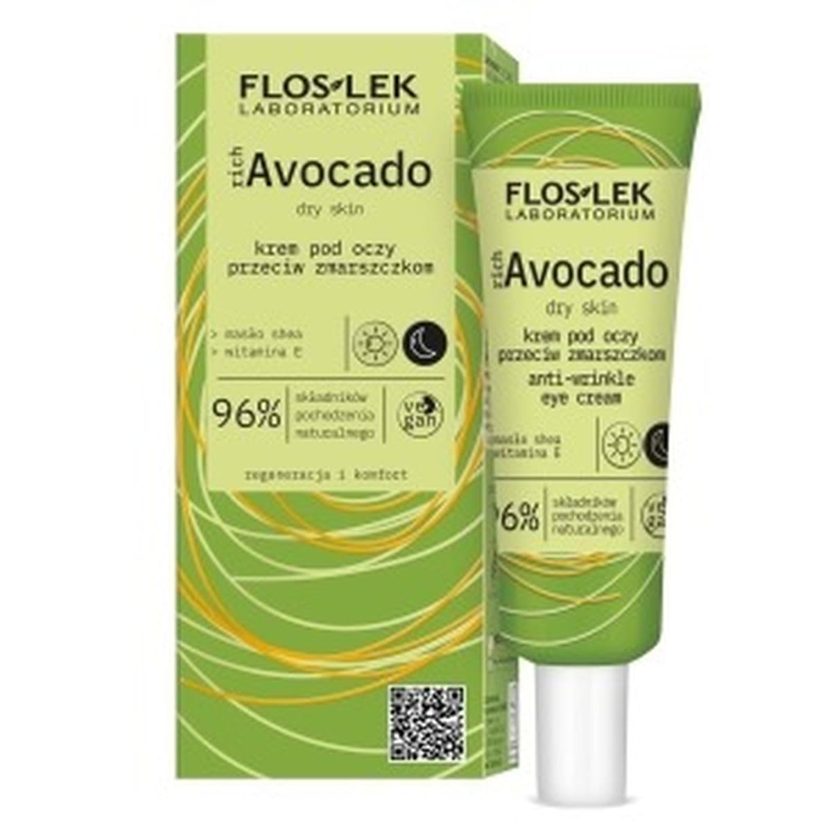 Flos-Lek Rich Avocado Krem pod Oczy Przeciw Zmarszczkom do Skóry Suchej 30 ml