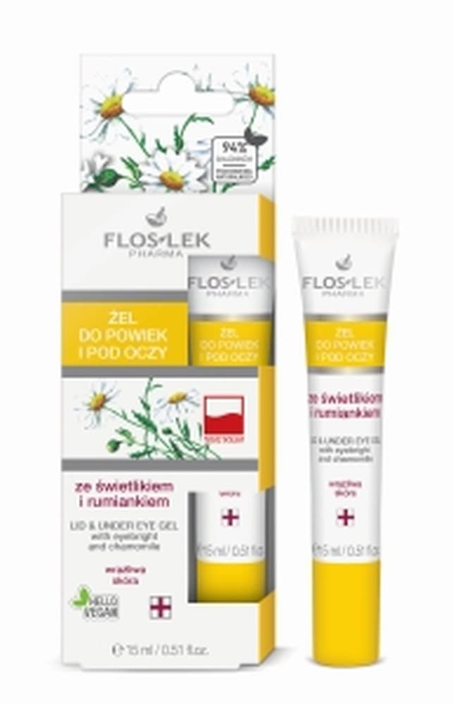 Flos-Lek Żel do pielęgnacji oczu ze świetlikiem i rumiankiem 15 ml