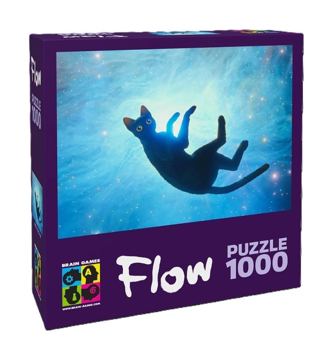 Flow Puzzle 1000 Elementów z Czarnym Kotem