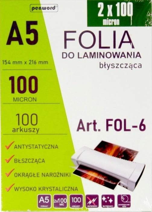 Folia do laminowania A5 100 sztuk
