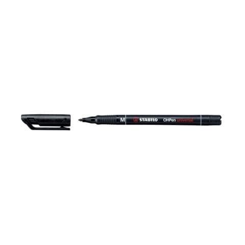 Foliopis OHP czarny Stabilo 10 sztuk grubość M 1 mm