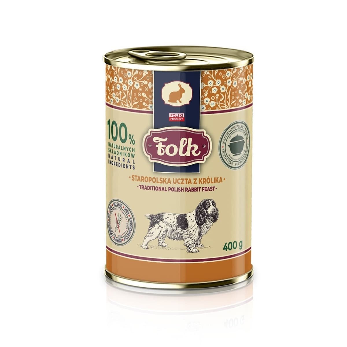 FOLK Karma dla psów Staropolska uczta z królika mokra 400 g