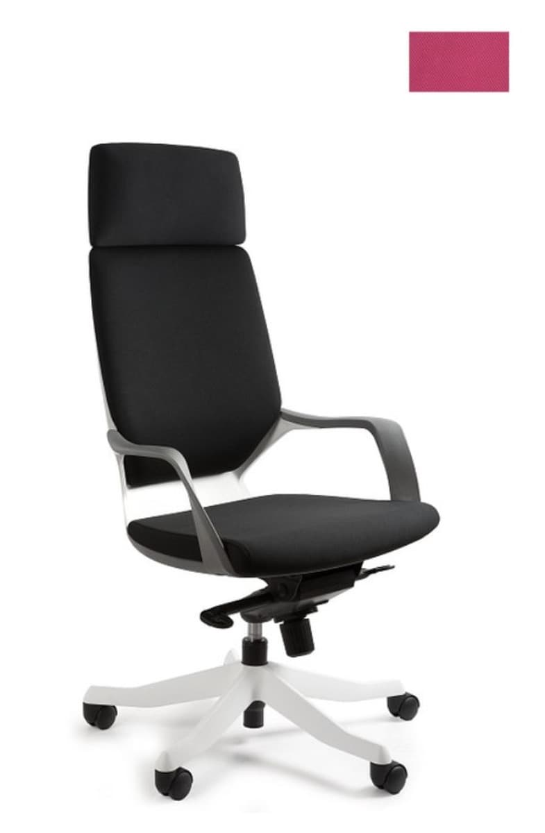 Fotel biurowy Apollo BL401 magenta/biały