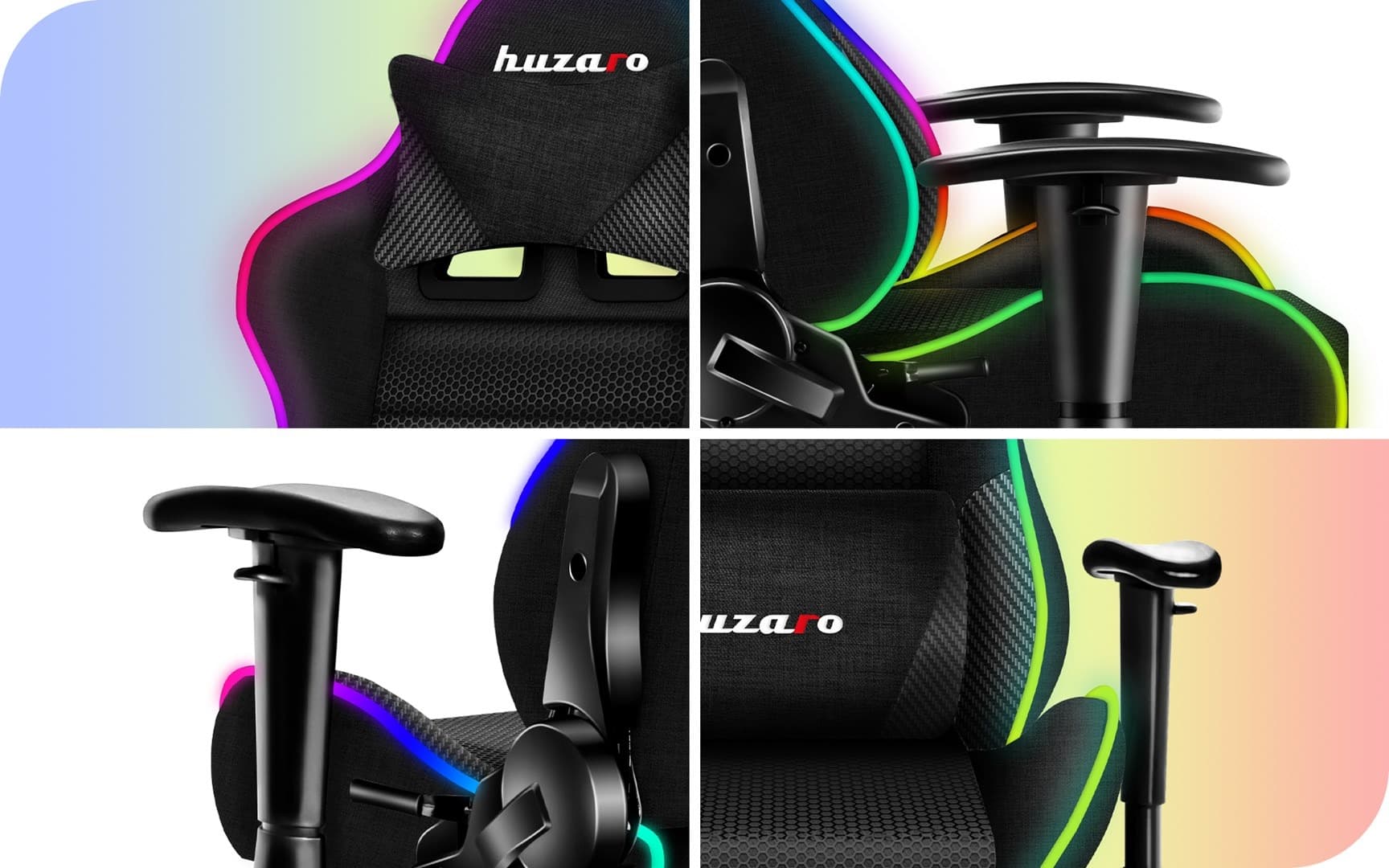 Huzaro Ranger 6.0 Fotel gamingowy RGB Siatka dziecięcy