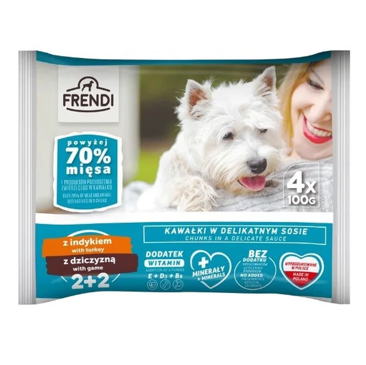 Frendi Indyk i Dziczyzna Saszetki dla Psa 4x100g