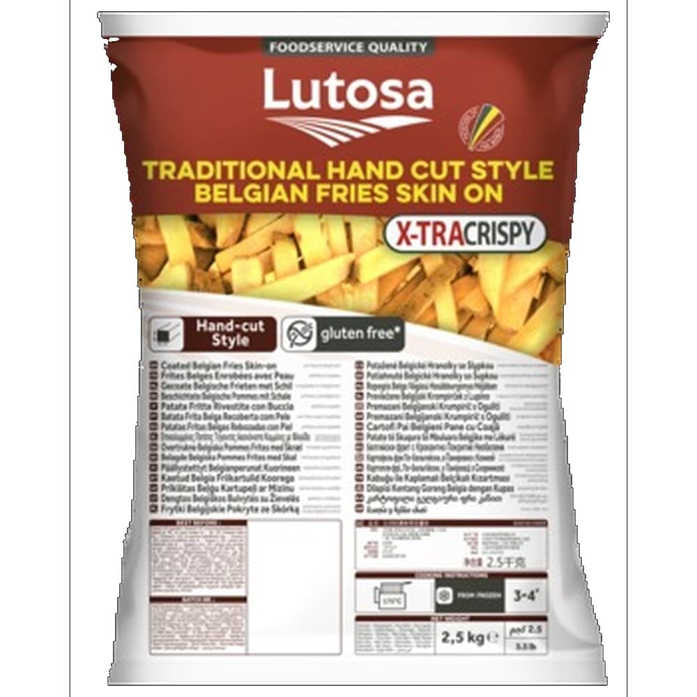 Frytki belgijskie ze skórką 12x12 mm Lutosa 2,5 kg