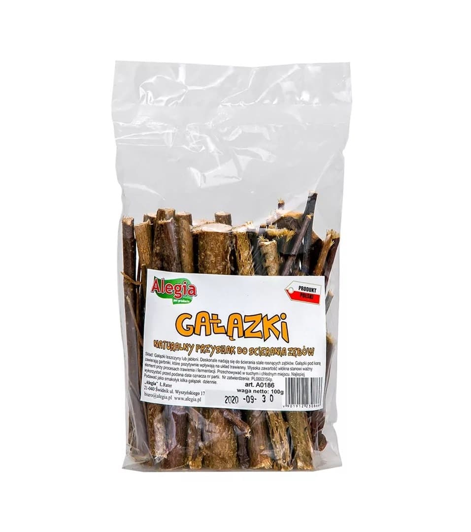 Alegia Gałązki dla Gryzoni 100g - Naturalny przysmak