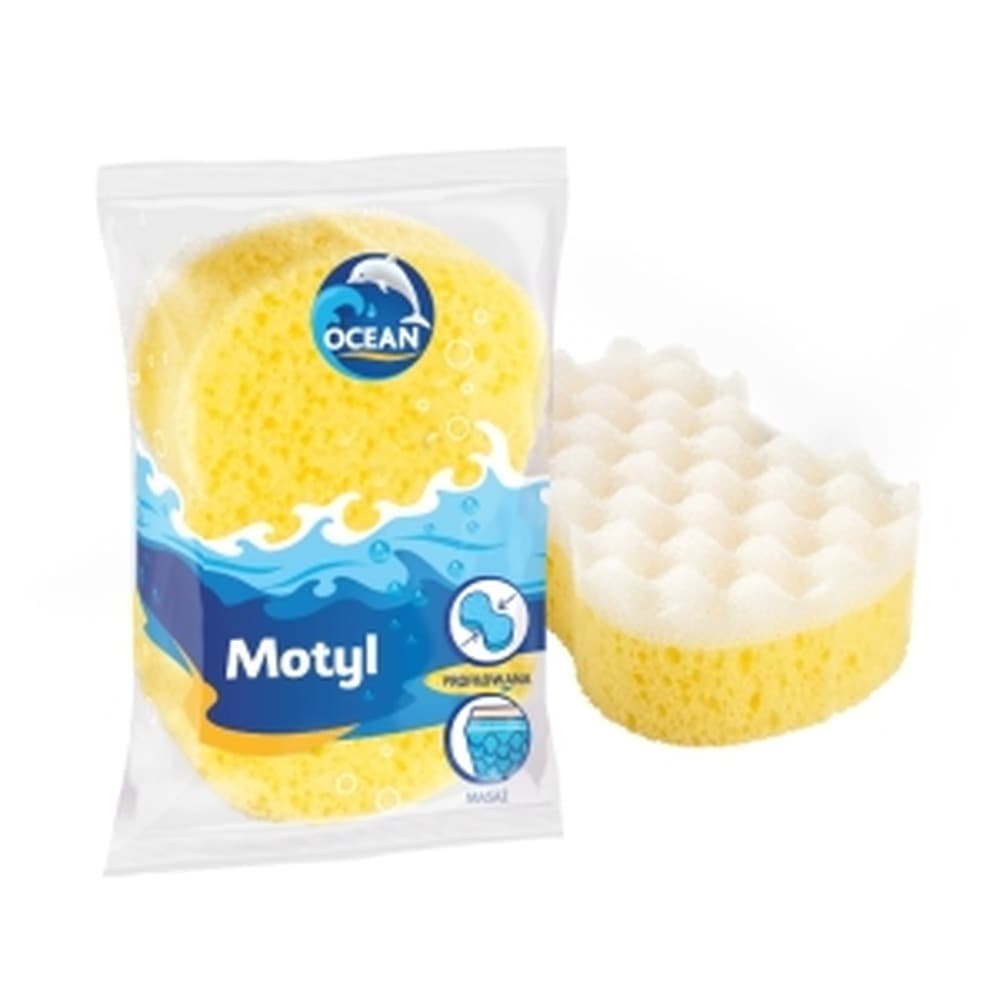 Gąbka kąpielowa Motyl masująca Ocean