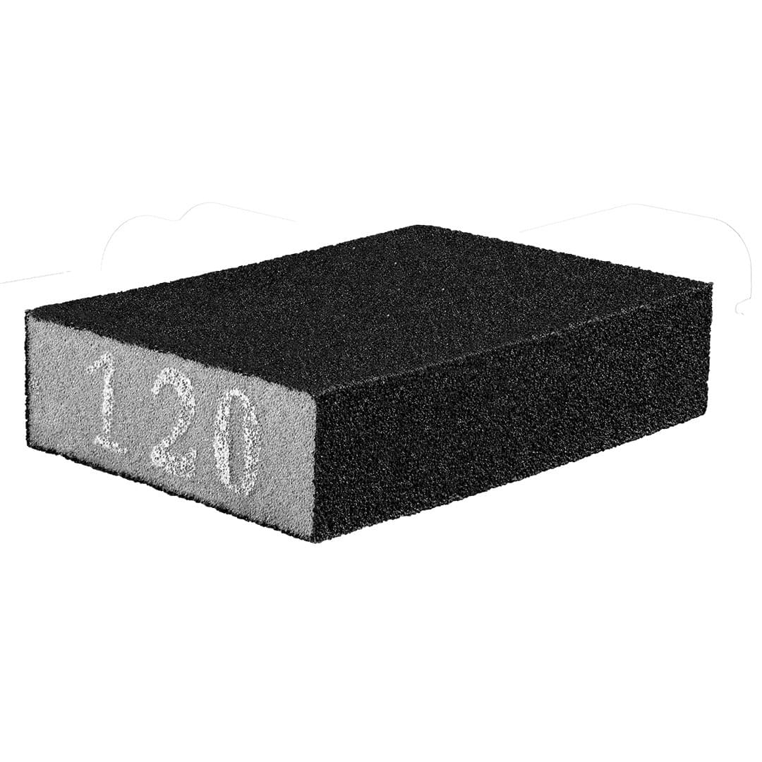 Gąbka ścierna do metalu drewna tworzyw sztucznych K120 70 x 25 x 100 mm
