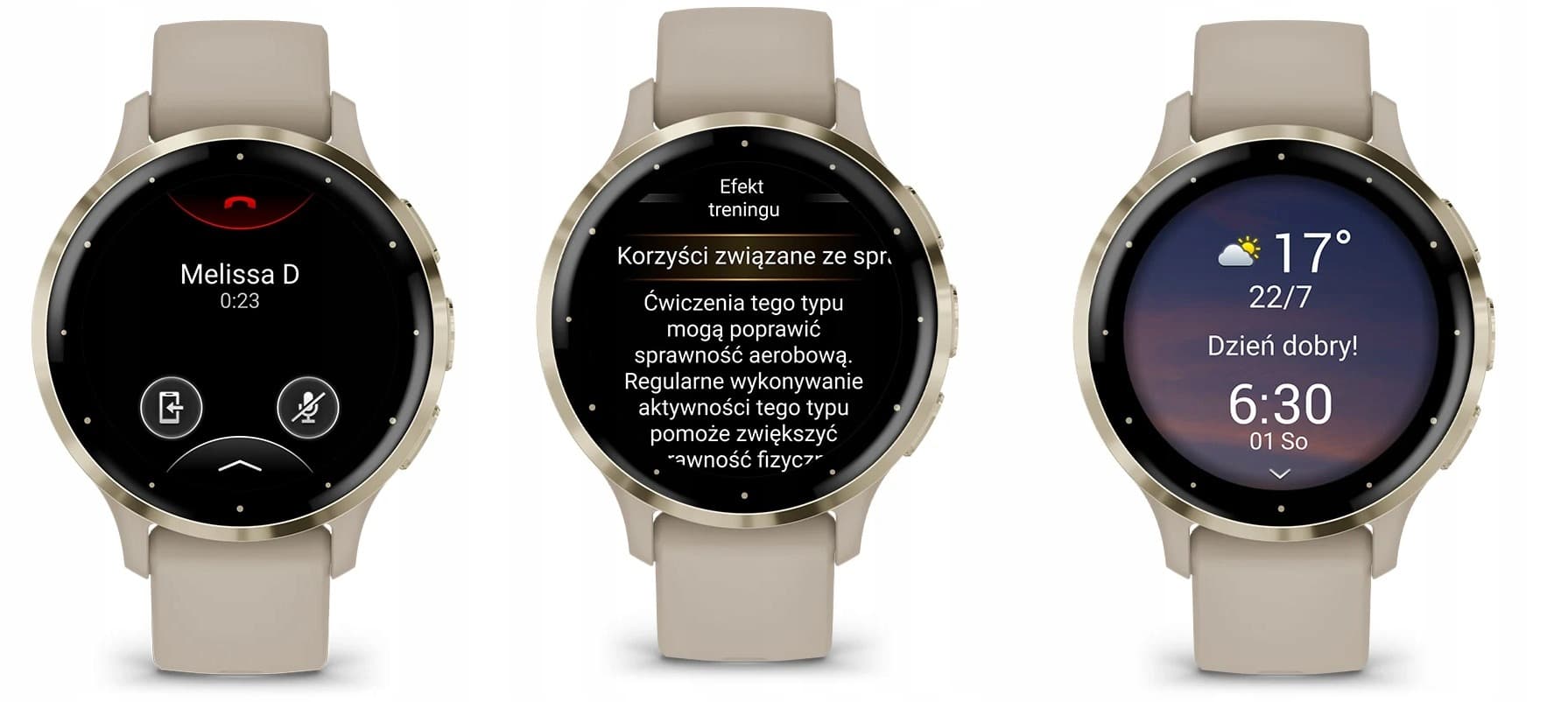 Garmin Venu 3S 41mm, french gray/softgold - smartwatch