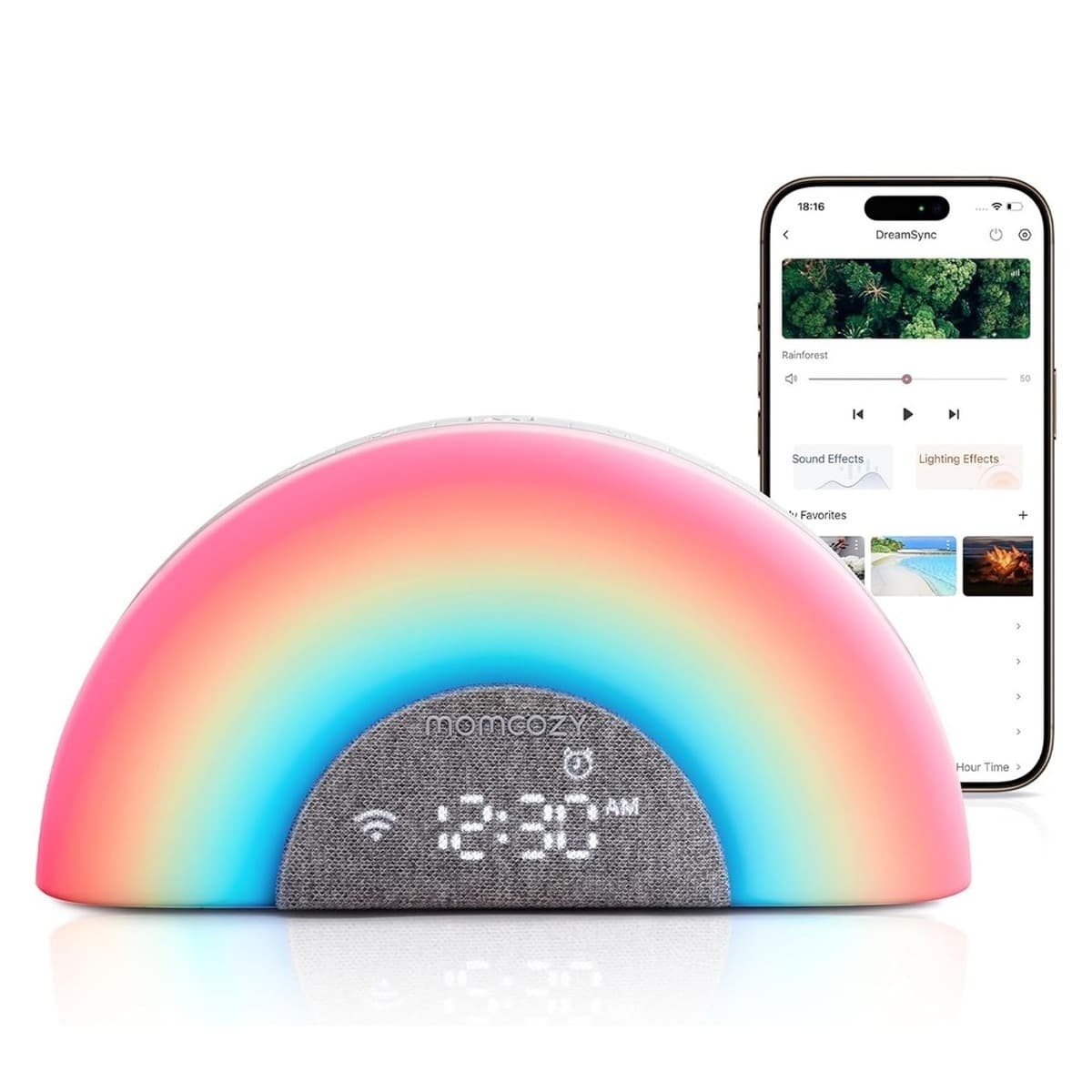 Generator białego szumu MOMCOZY WN05 RAINBOW WHITE NOISE MACHINE GREY