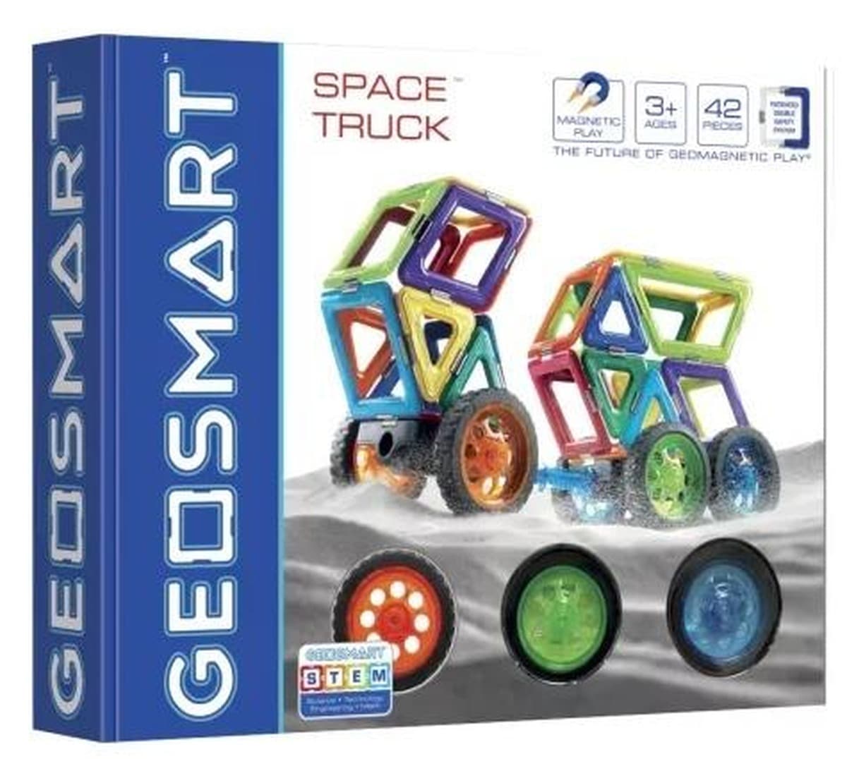 Geo Smart Space Truck - Klocki magnetyczne 43 elementy
