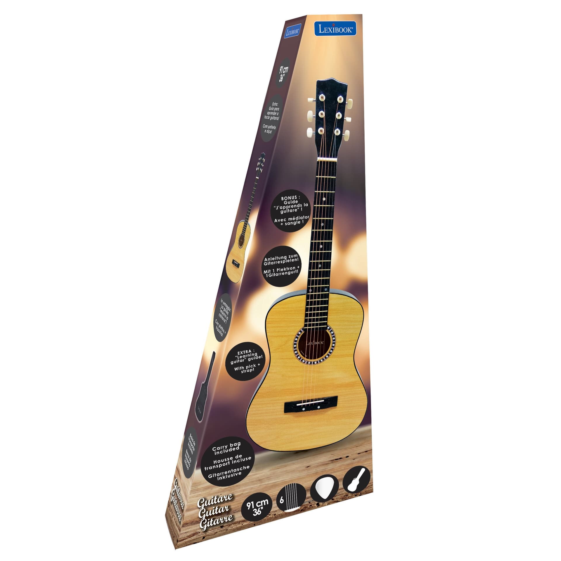 Gitara akustyczna drewniana 36 cali z torbą K2200