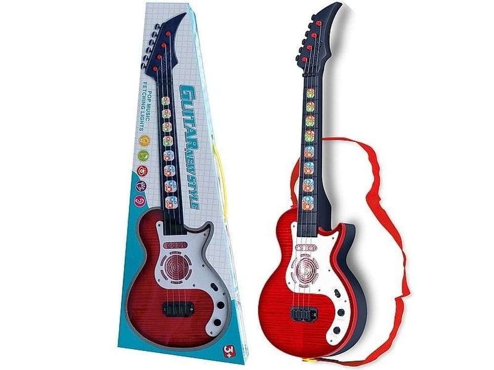 Gitara zabawka na baterie dla dzieci