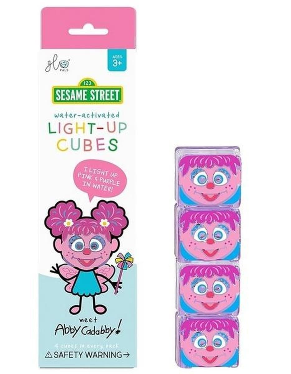 Glo Pals Abby Ulica Sezamkowa - Kostki sensoryczne świecące w wodzie 4 szt.