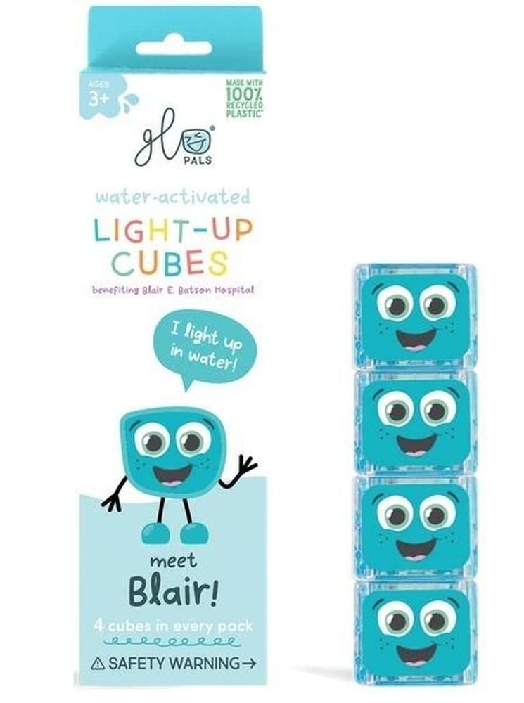 Glo Pals Blair Turkusowe - Kostki sensoryczne świecące w wodzie 4 szt.
