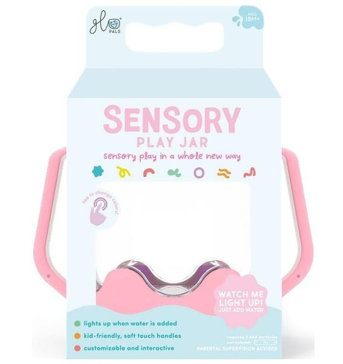 Glo Pals Różowy - Słoik sensoryczny do napełniania wodą