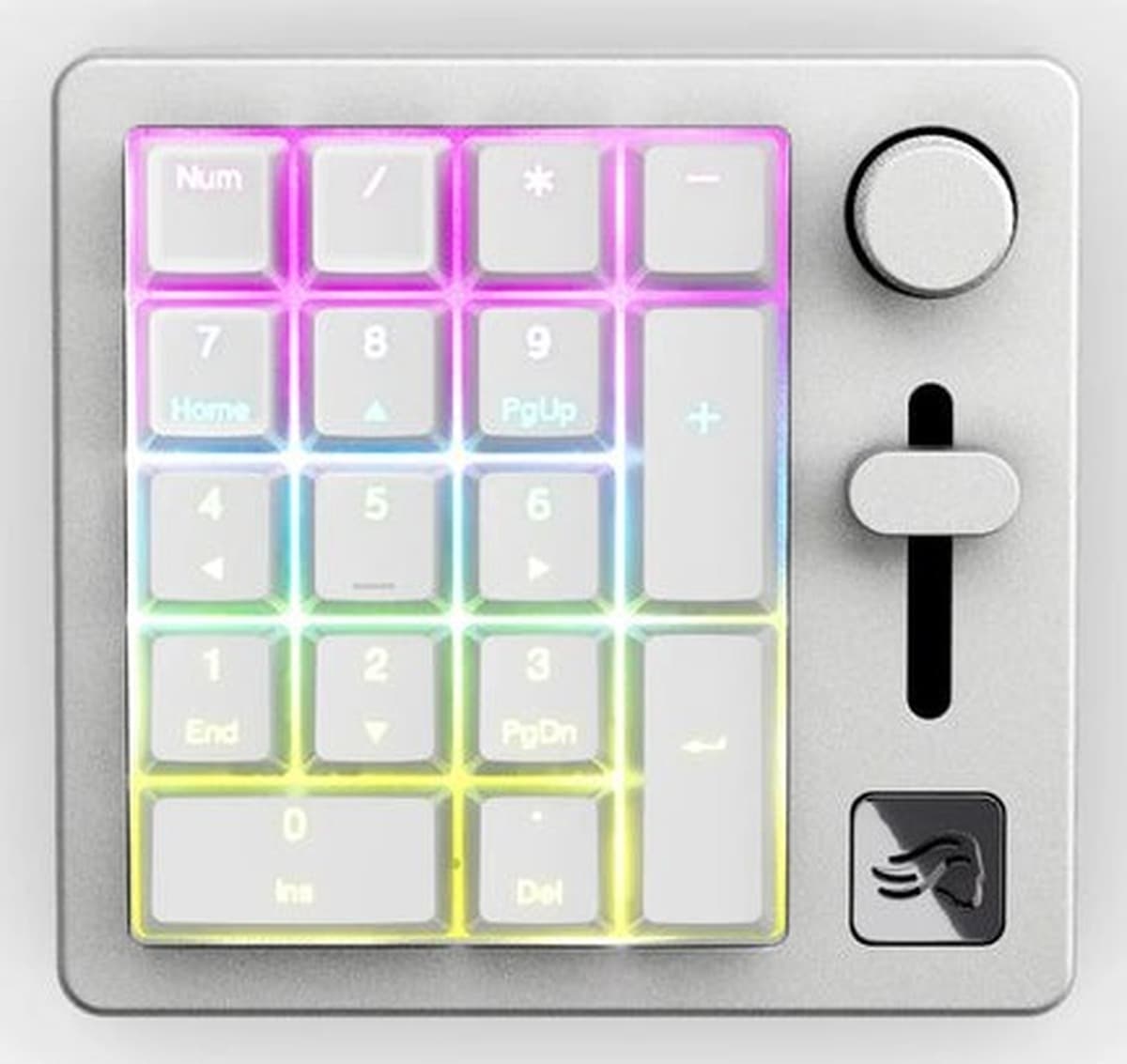 Glorious GMMK Wireless Numpad - Fox Switches, szaro-biały