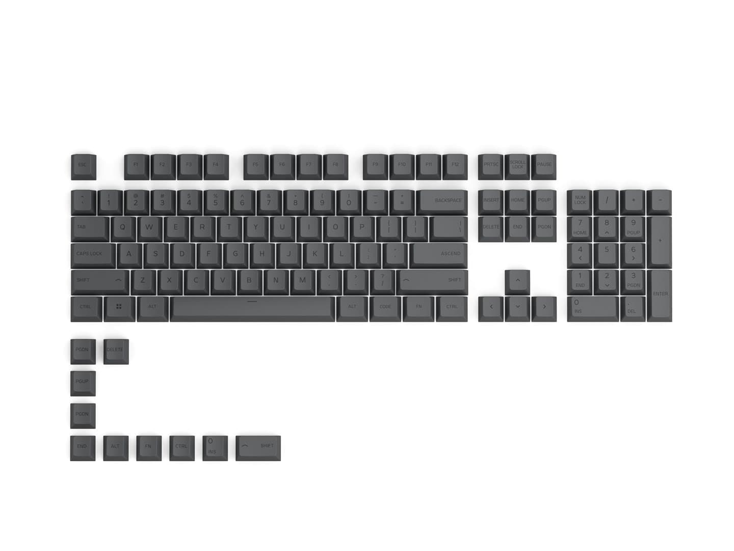 Glorious PC Gaming Race Zestaw Nakładek GPBT na Klawisze
