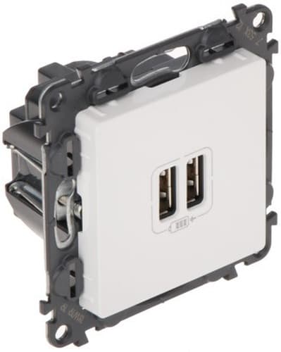 Gniazdo ładowania Valena Life z dwoma portami USB 2.4A/5V Legrand