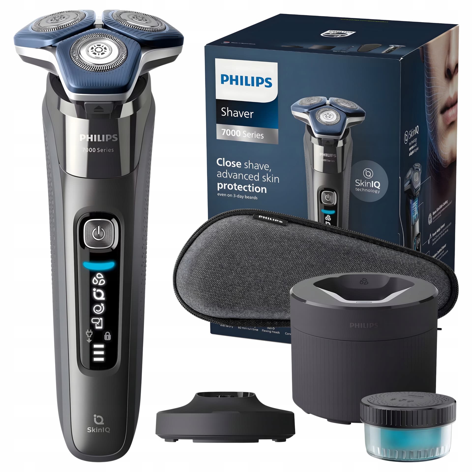 Golarka rotacyjna Philips Series 7000 z trymerem i Bluetooth