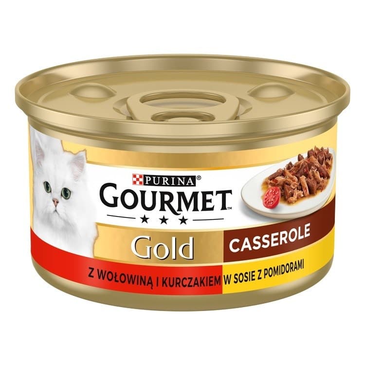 Gourmet Gold Wołowina z kurczakiem w sosie pomidorowym 85 g