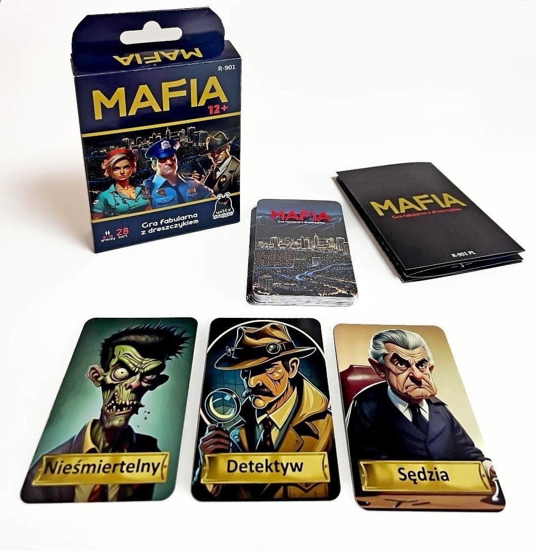 Gra karciana Mafia Towarzyska dla 8-16 Osób